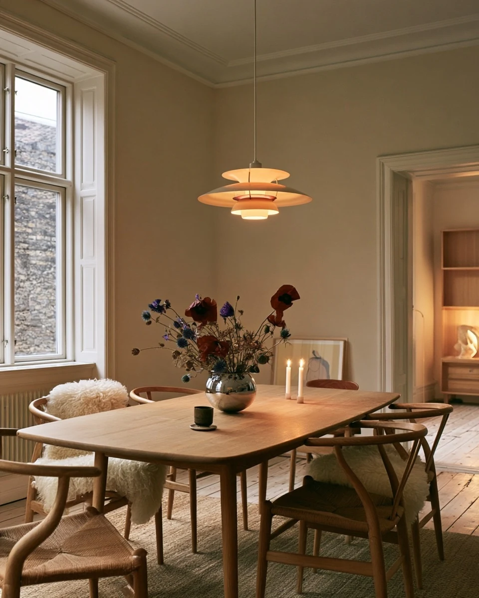 Scandinavian dining room cozy
