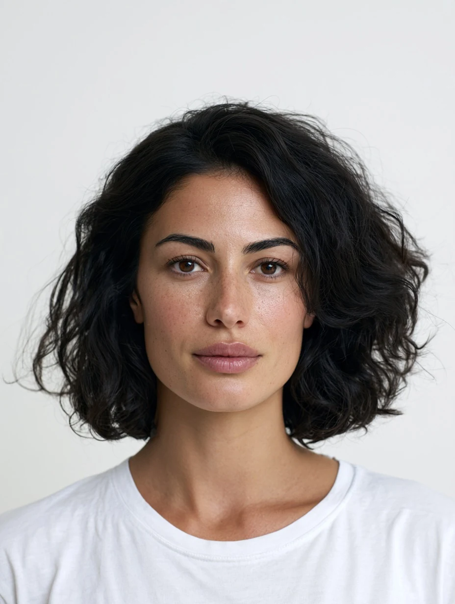 Female Character Portrait on White Background