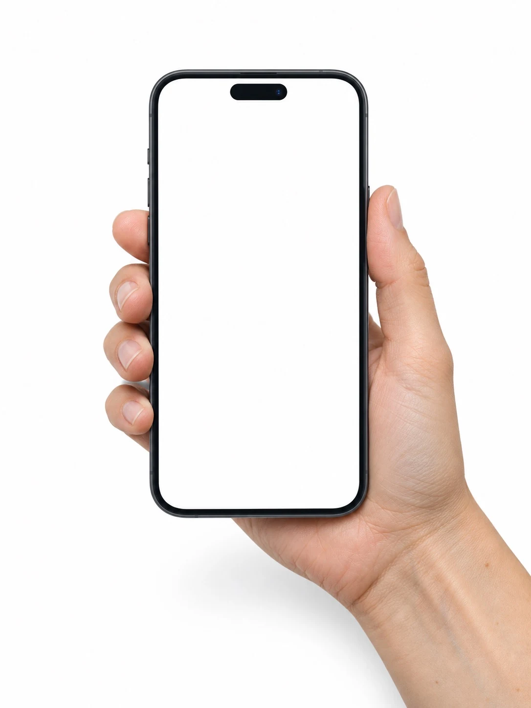 Front View iPhone Mockup in Hand