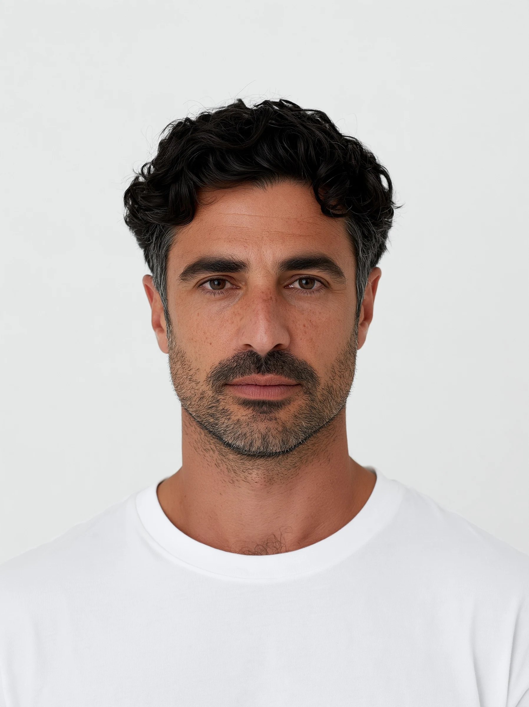 Male Character Portrait on White Background