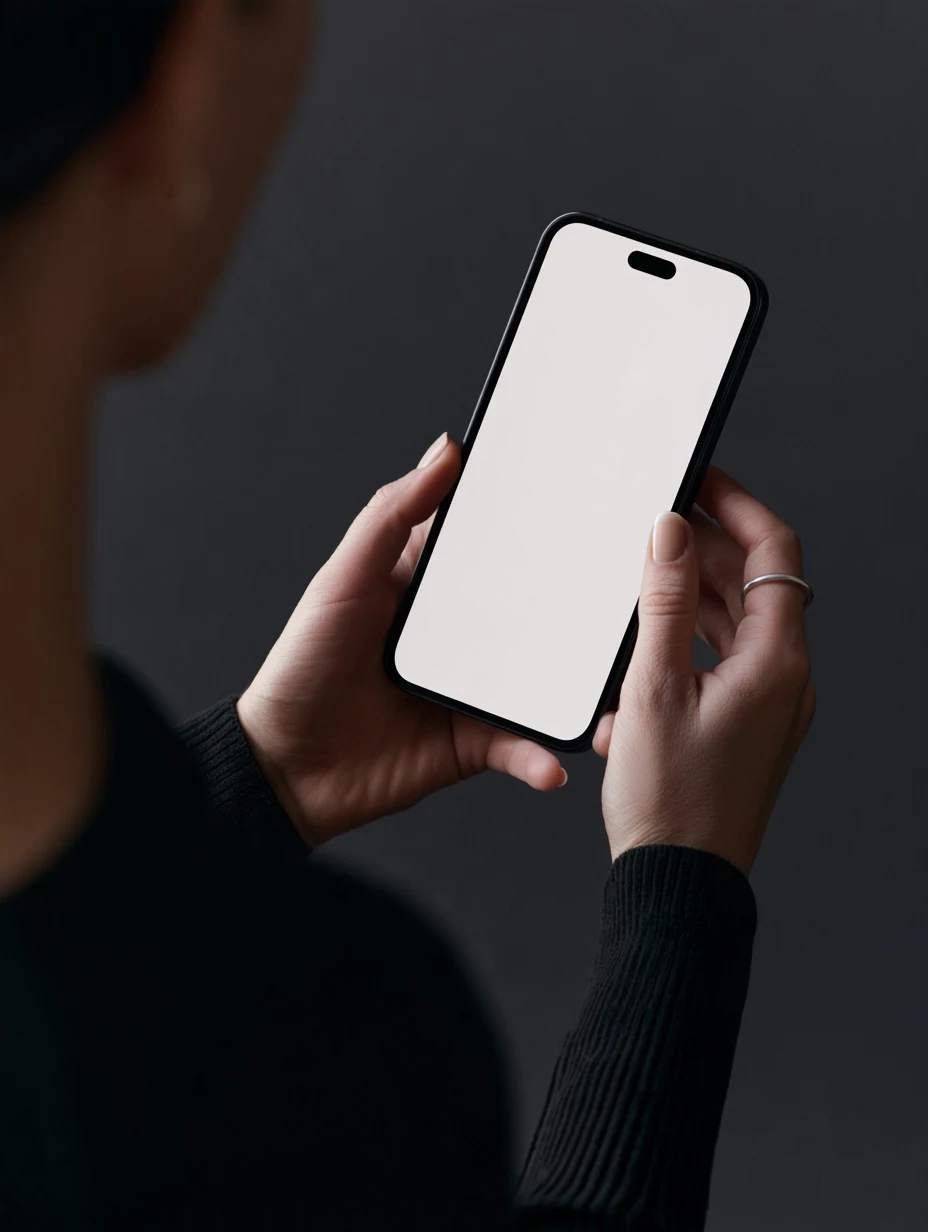 Minimal iPhone Mockup in Hands
