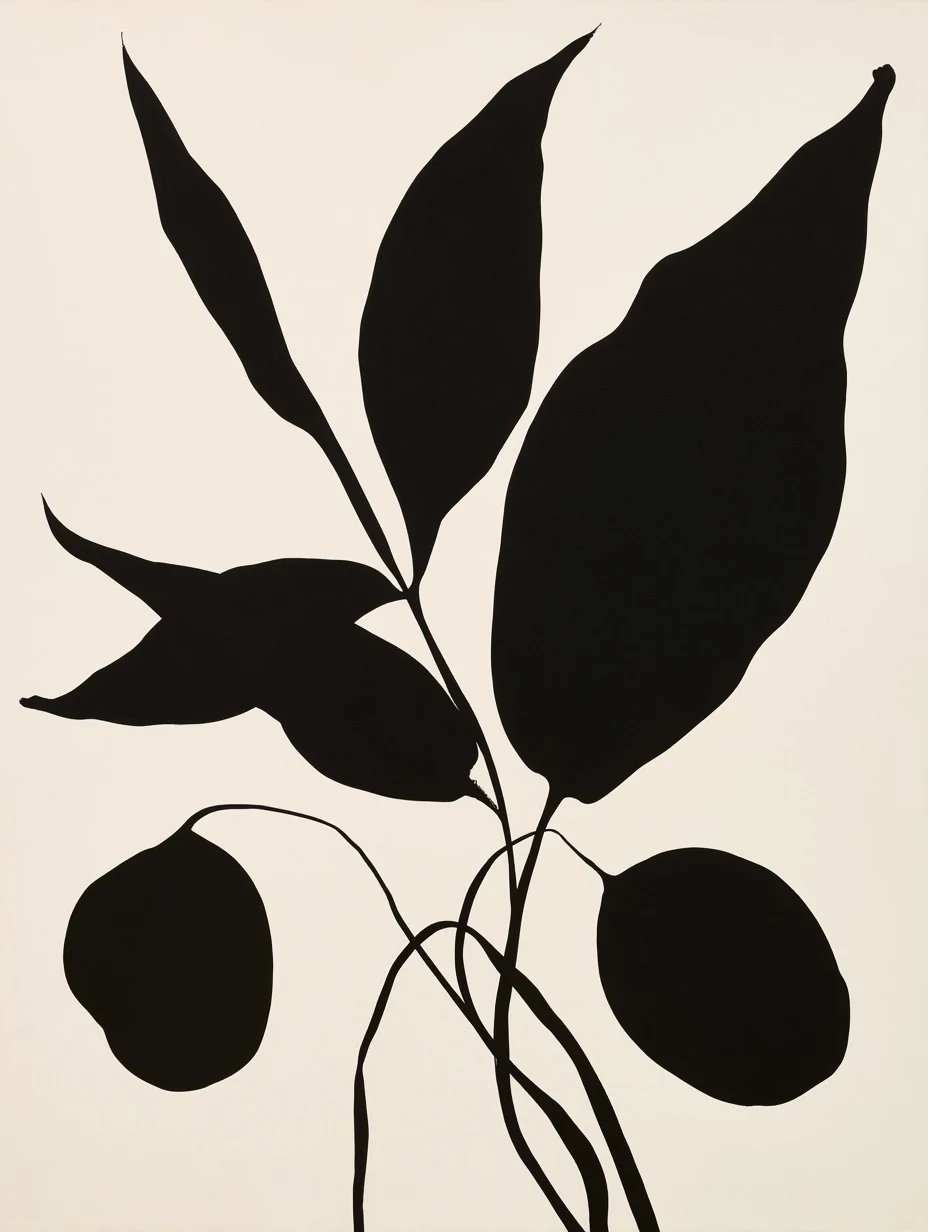 Absctract botanical wall art poster