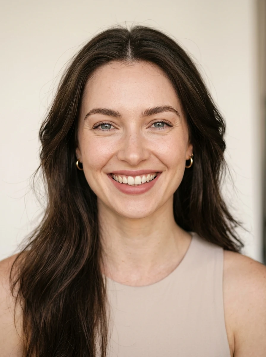 Natural Beauty Portrait with Realistic Skin Texture