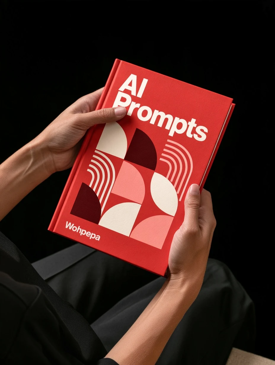 Hardcover Book Mockup Held in Hands