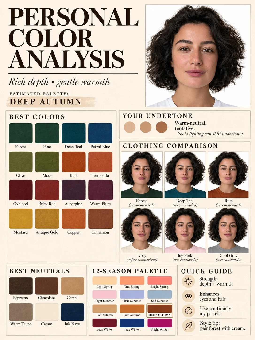 How to make personal color analysis with AI — result