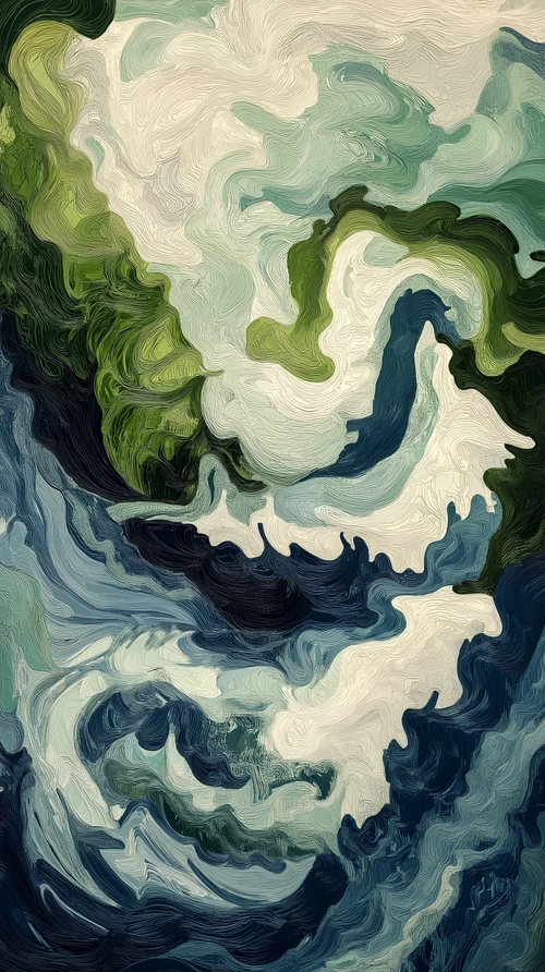 Abstract representation of the ocean