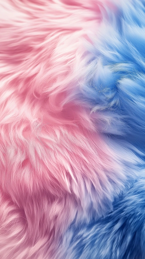 Pink and blue fur pattern