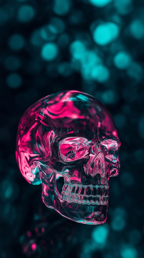 Pink translucent skull