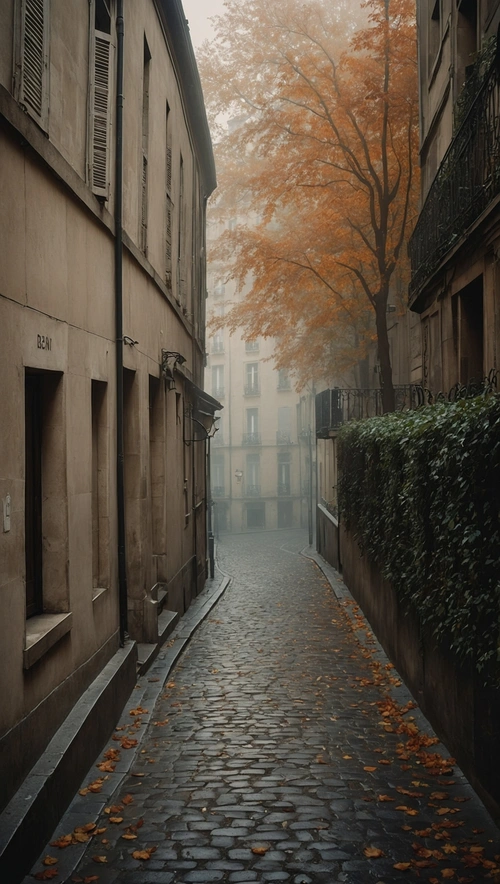 Whispers of Autumn in Parisian Alley